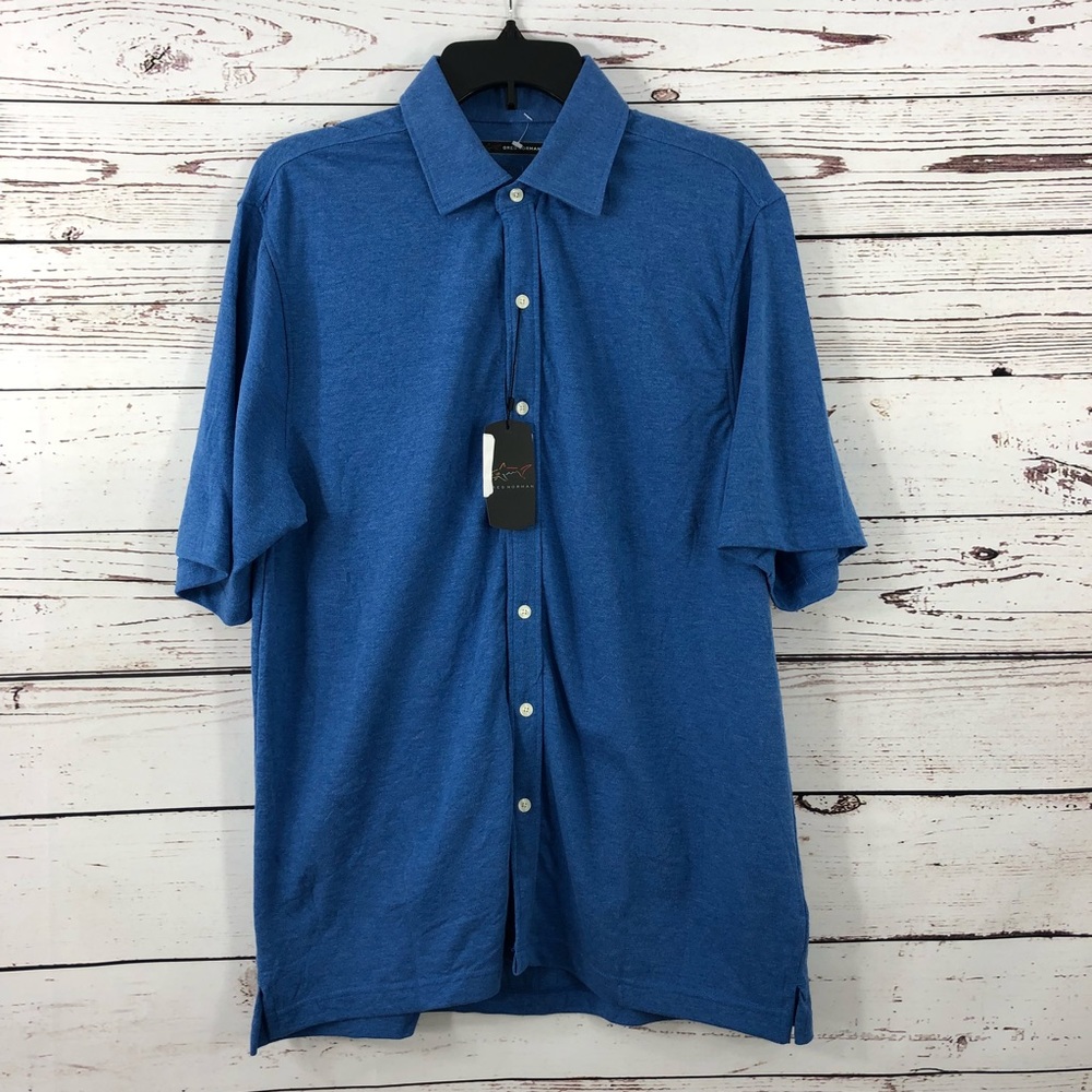 NWT GREG NORMAN Button Front Polo Small
